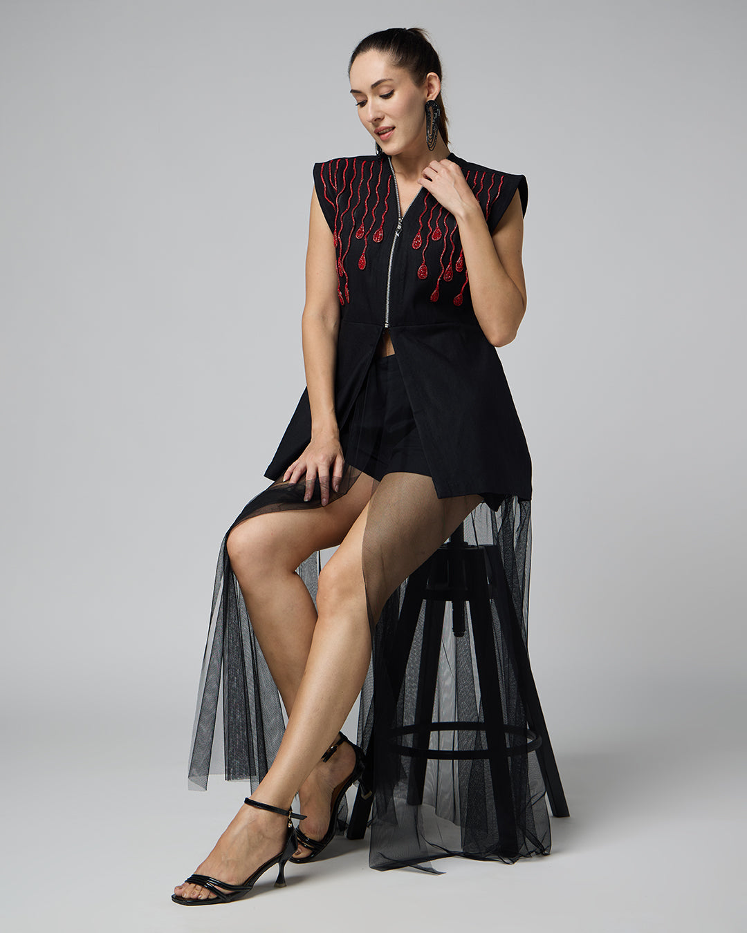 Sophisticated Cotton Black Dress