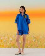 Blue parrot Shirt/Cordset