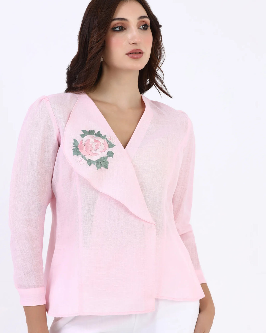 Blush Rose Wrap Top