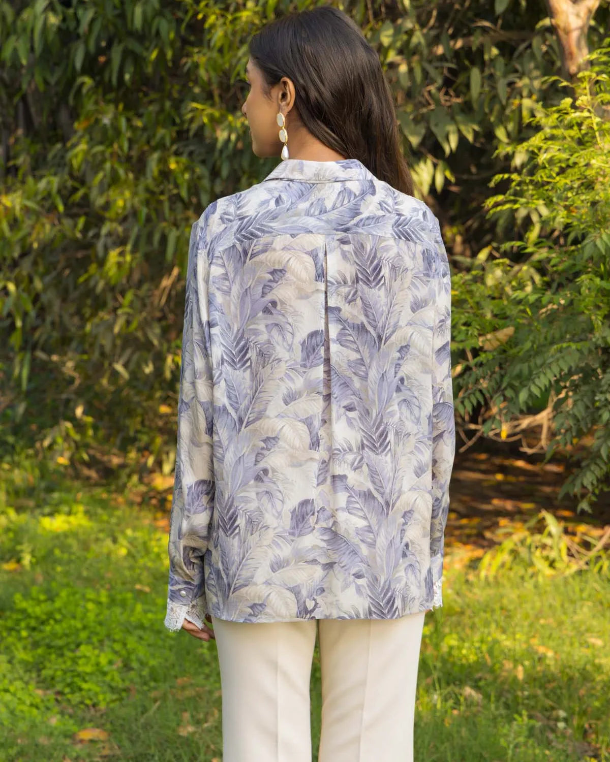 Passionflower Printed Crepe Silk shirt - Dareiss