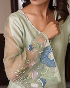 Green ocean embroidery Cord-Set