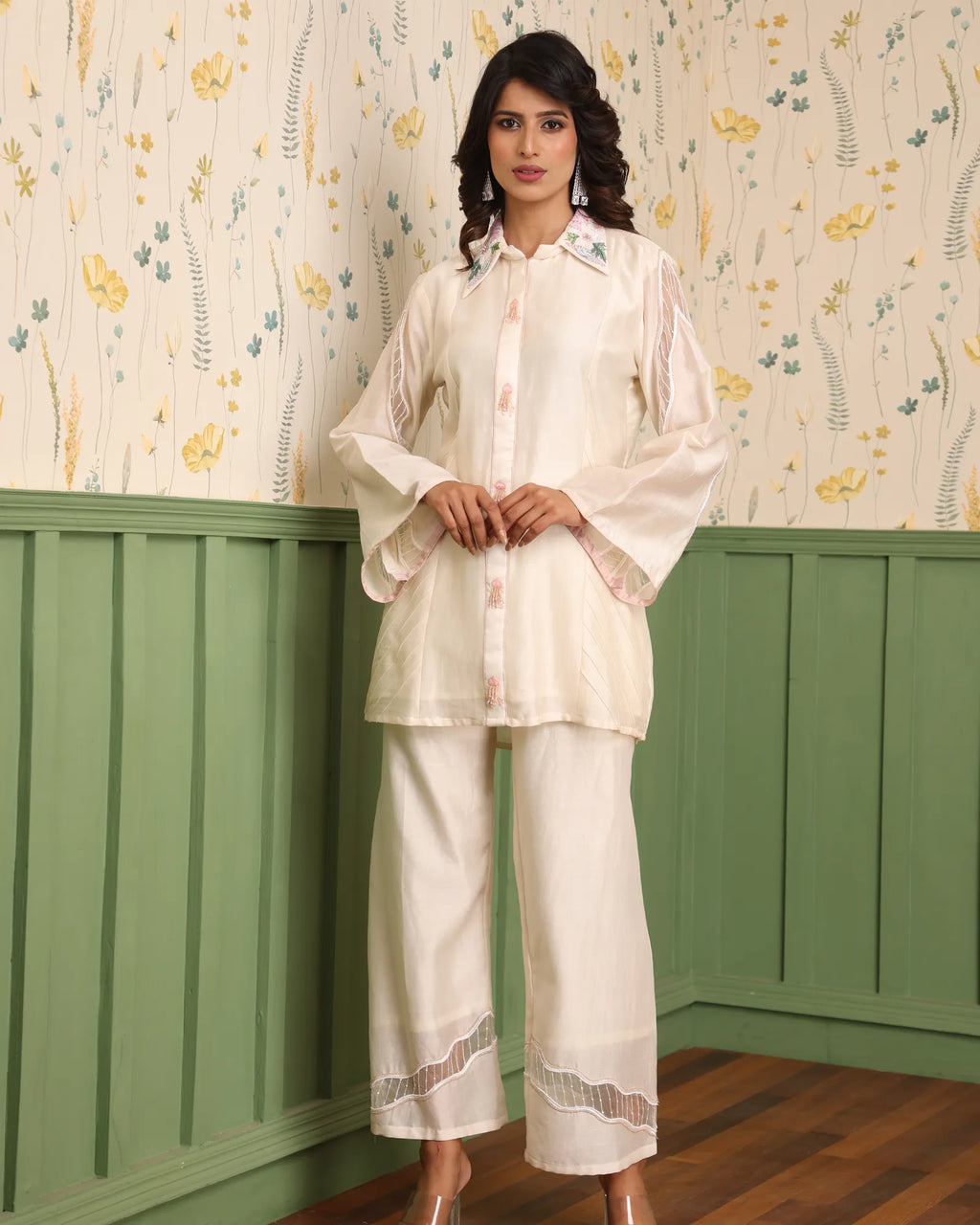 Ivory Motif Embroidered Set