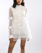 Coubert Layered Rose Short Dress
