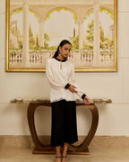 Celestia White French Lace Chiffon Blouse