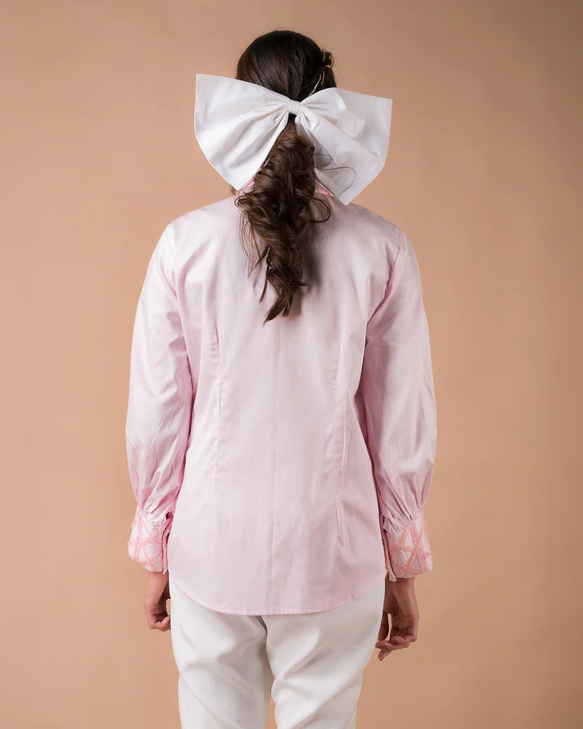 The Pink Bow Braided Shirt