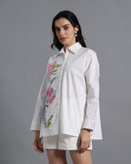 Crisp Cotton White Shirt Set - Harneet Kaur