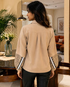 Sandstone Lace Shirt - Shweta Chugh