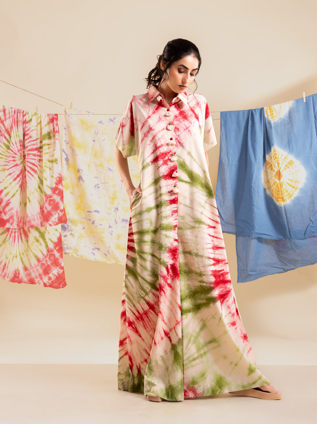 Chromatic Chaos Cotton Jumpsuit - Kasshish