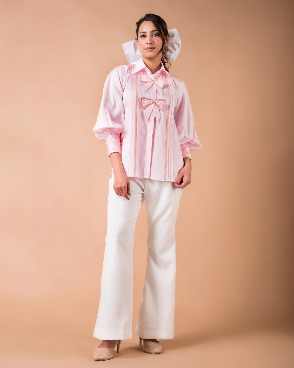 The Pink Bow Braided Shirt