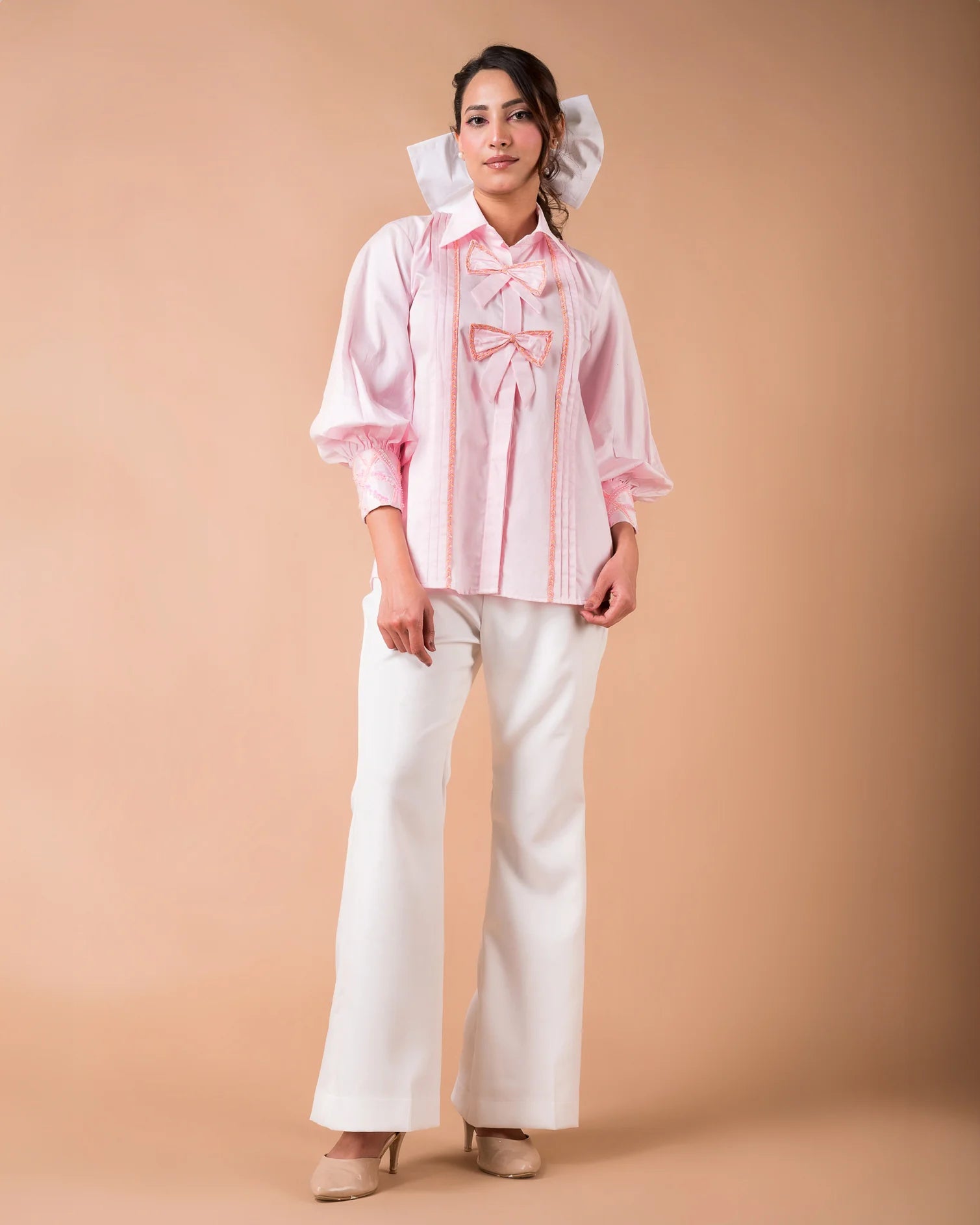 The Pink Bow Braided Shirt