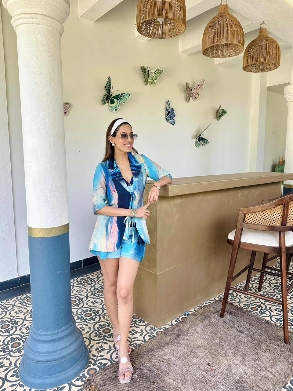 Celesté Tie-up Shirt & Shorts - Stitched Almaree