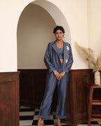Embroidered Jacket & Pintuck Pants