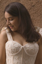 White Petal Corset Top