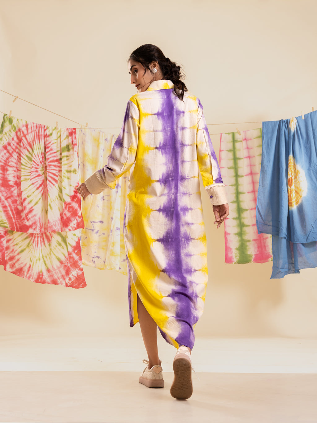Funky Fusion High-Low Shirt Dress