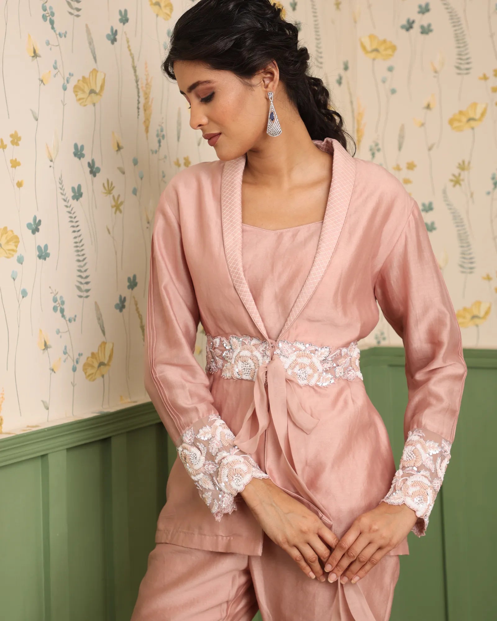 Embroidered Jacket Co-ord Set