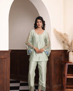Green ocean embroidery Cord-Set