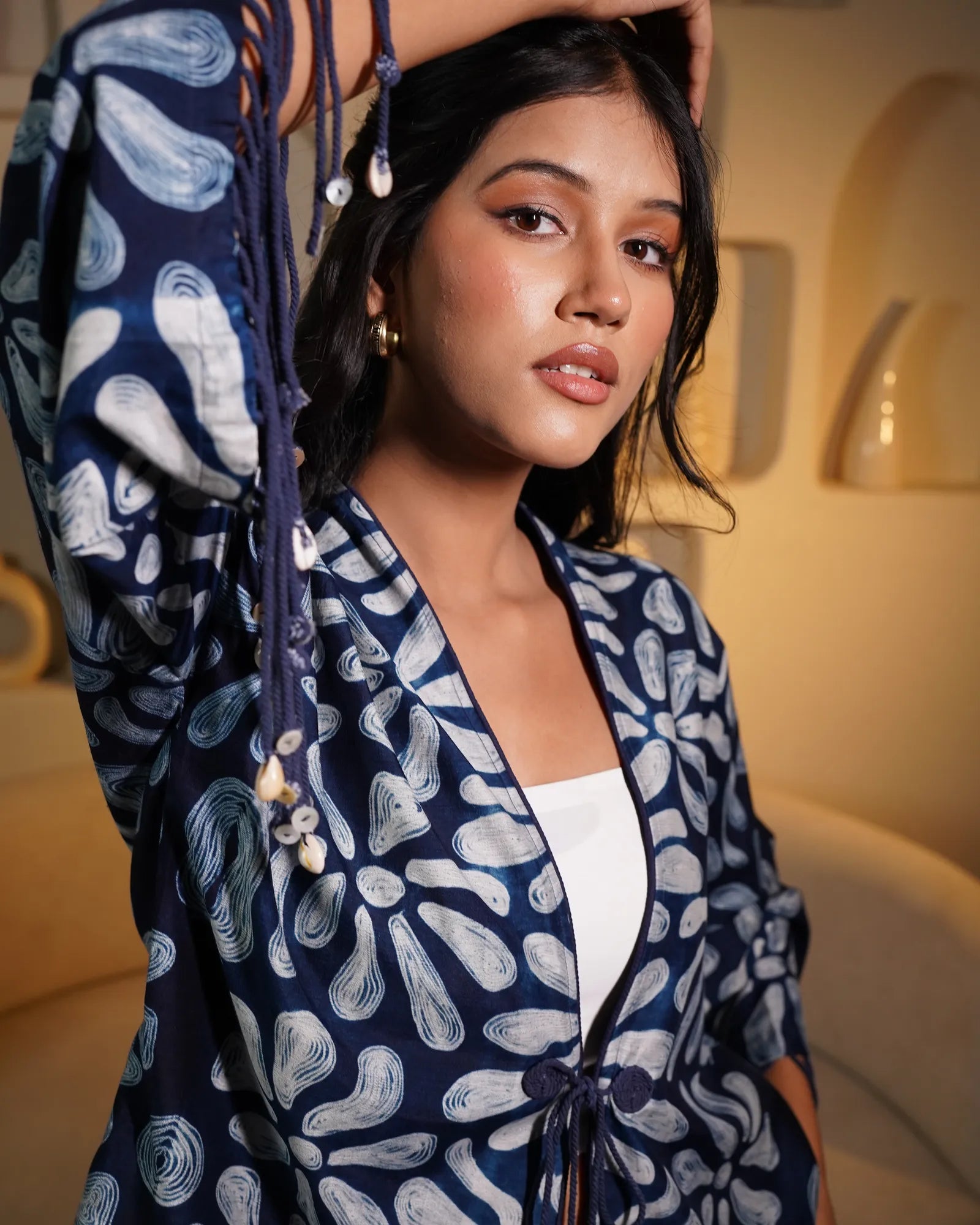 Neel Rang Tassel Layer Jacket