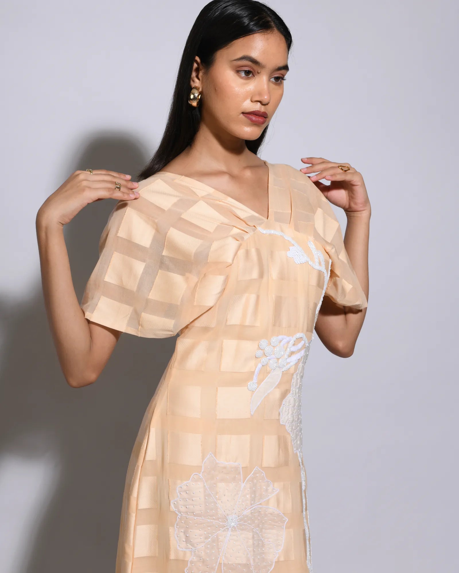 Beige Dahlia Dress