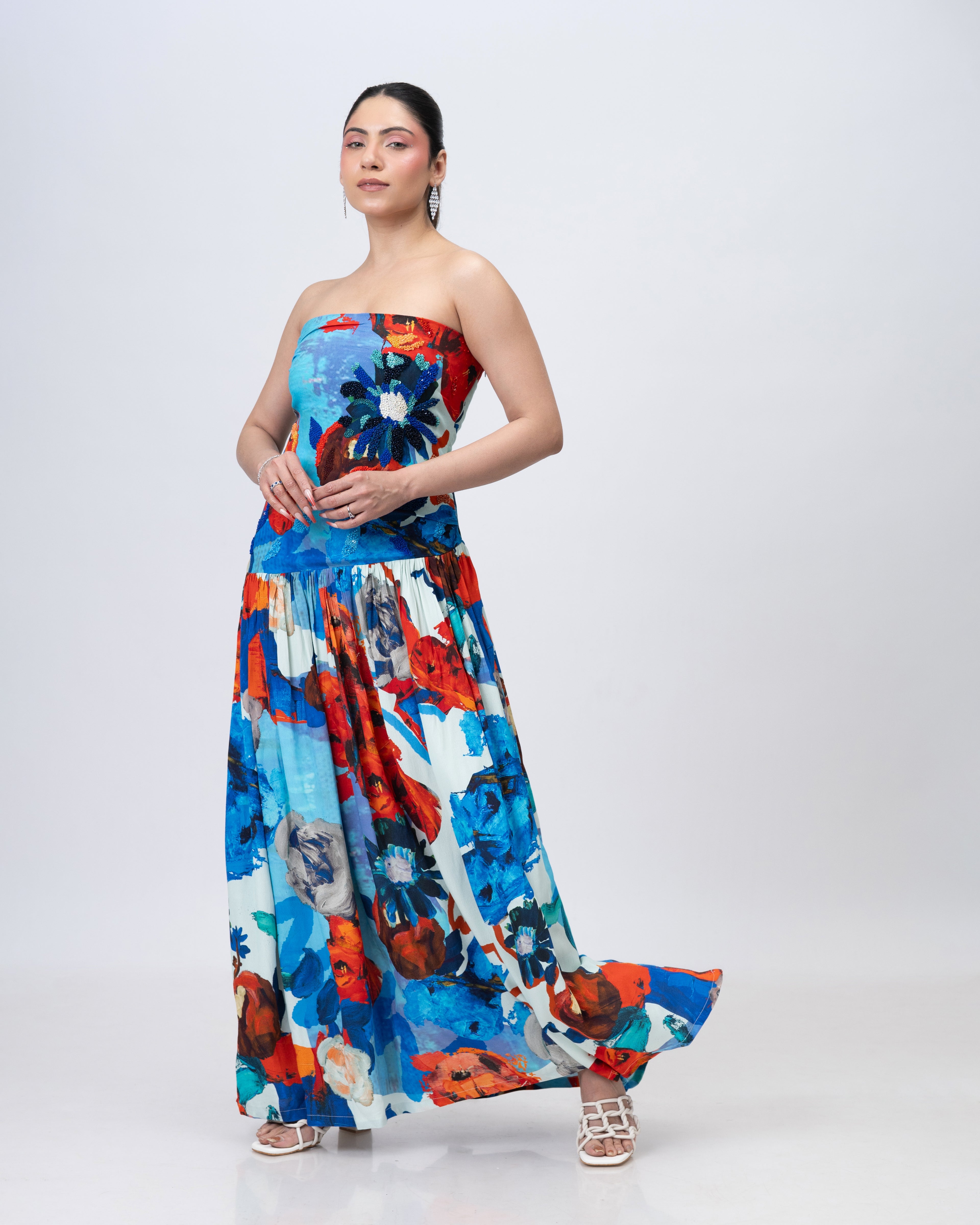 Parade Blanc Drop Waist Maxi Dress