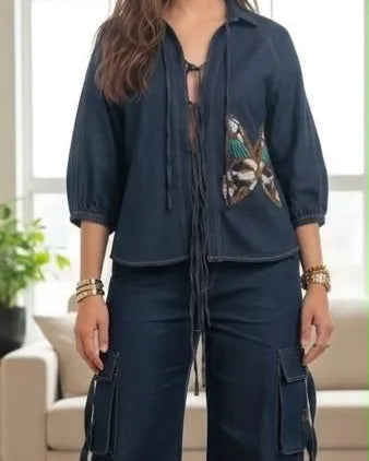 Butterfly Denim Cord - Shweta Chugh