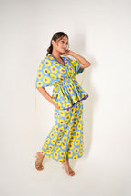 Mystic Bloom Kimono Top with Pants
