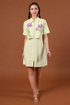 Golden Cotton Yellow Dress Skirt - Harneet Kaur