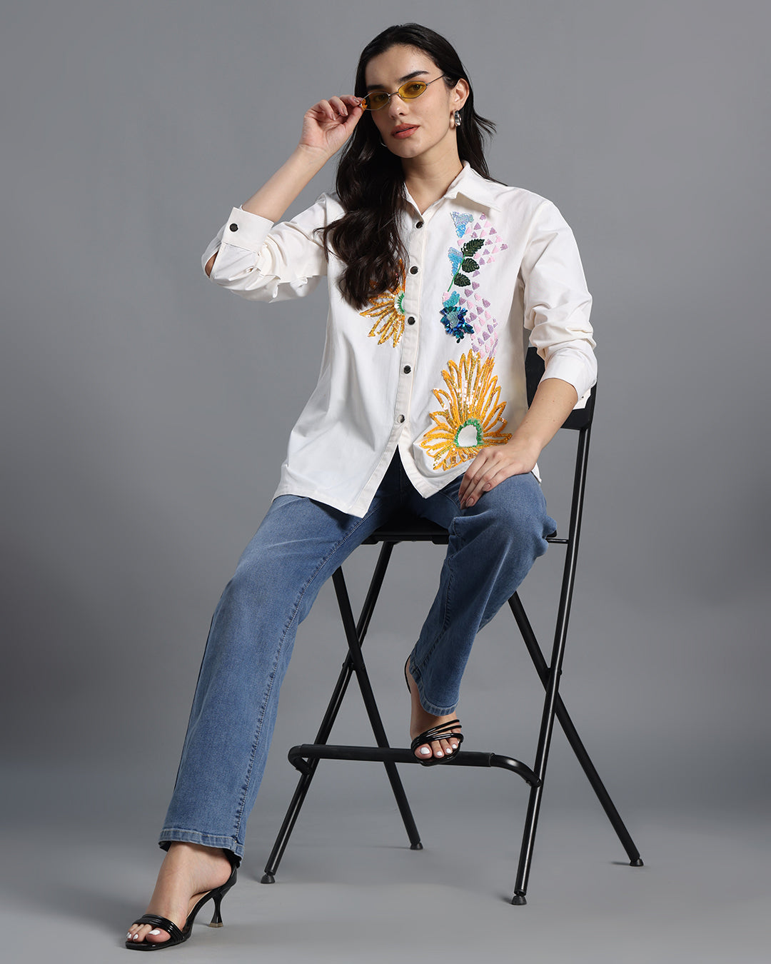 Minimalist Cotton White Shirt - Harneet Kaur