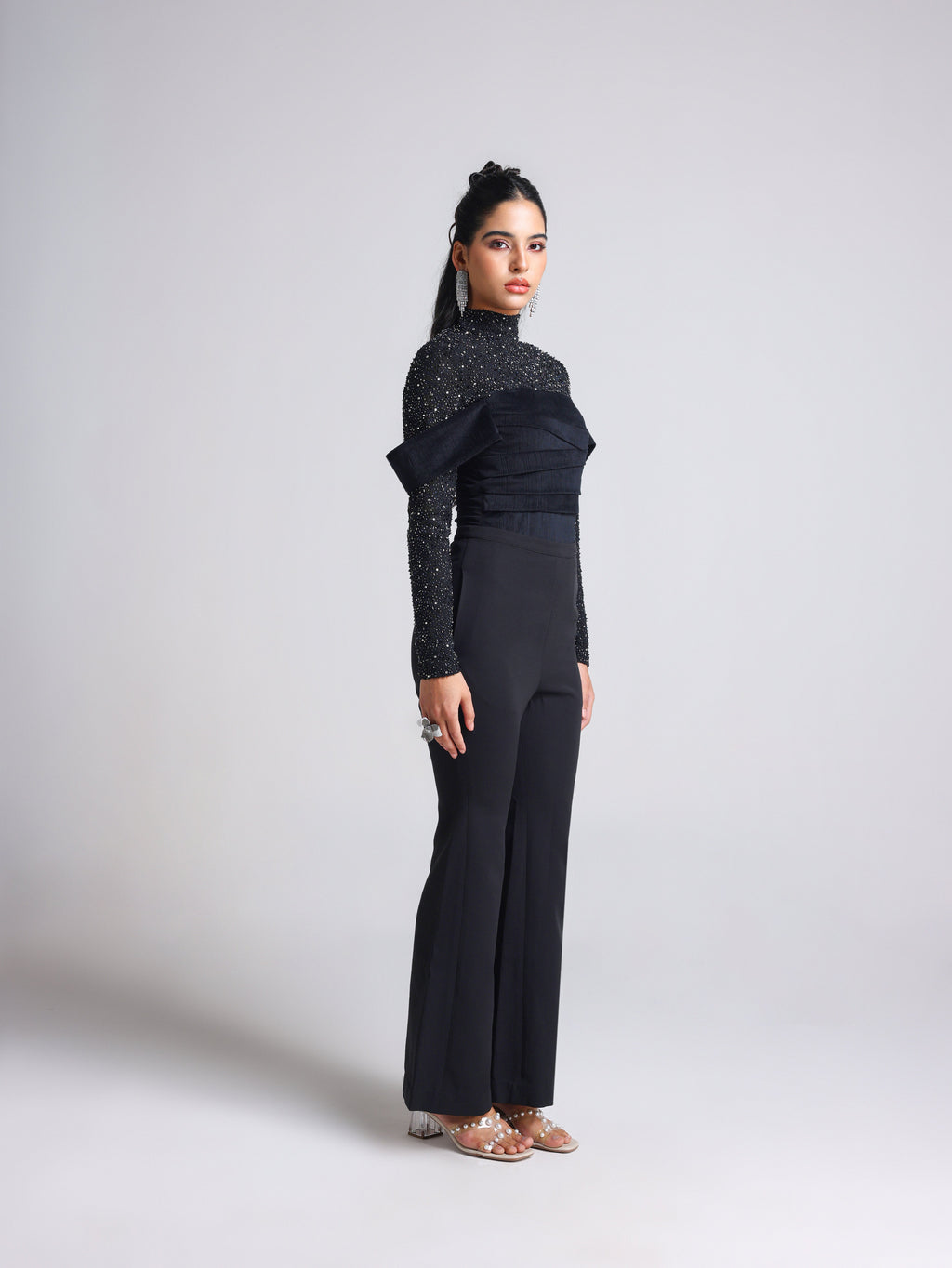 VITORIA STARDUST BLACK BODYSUIT