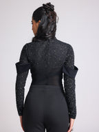 VITORIA STARDUST BLACK BODYSUIT