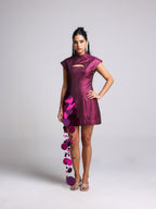 SCENA PINK METALLIC TASSEL DRESS