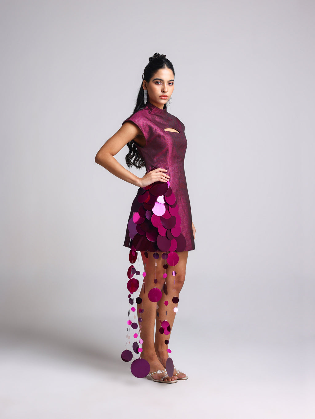 SCENA PINK METALLIC TASSEL DRESS - Fllaë
