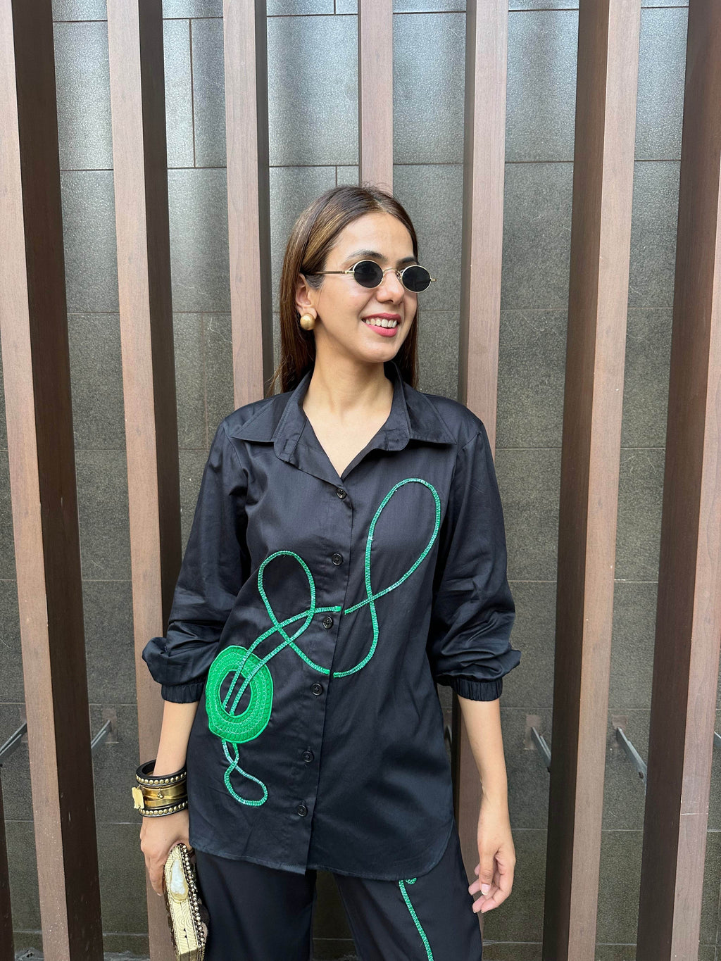 Neon Thread Theory Shirt - Co-ord Set - Puja Agarwal