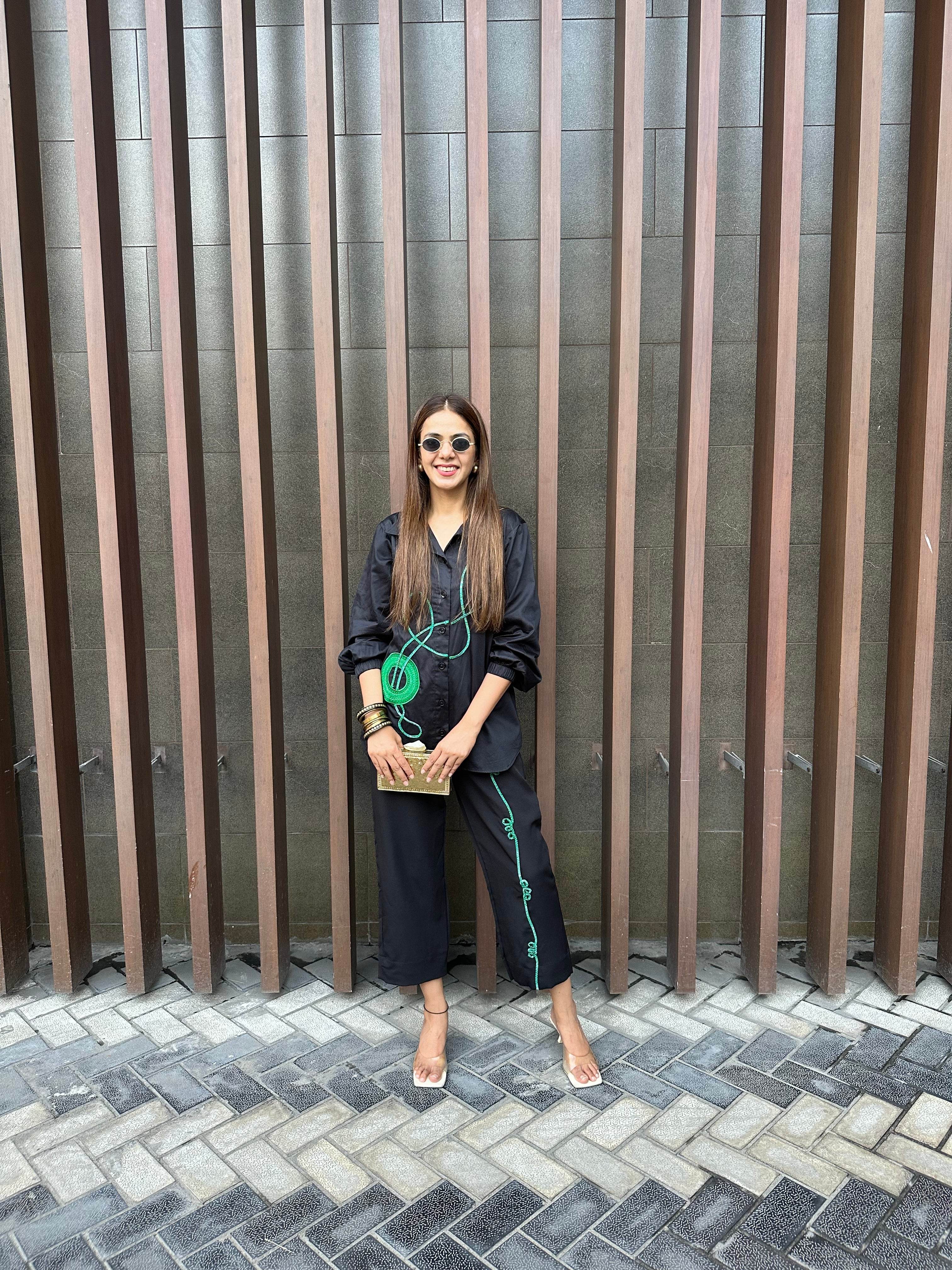Neon Thread Theory Shirt - Co-ord Set - Puja Agarwal