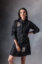 Coalex Floral Patch Shirt Dress - Sila Atelier