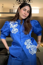 Royal Blue Tailored Shirt - Sila Atelier