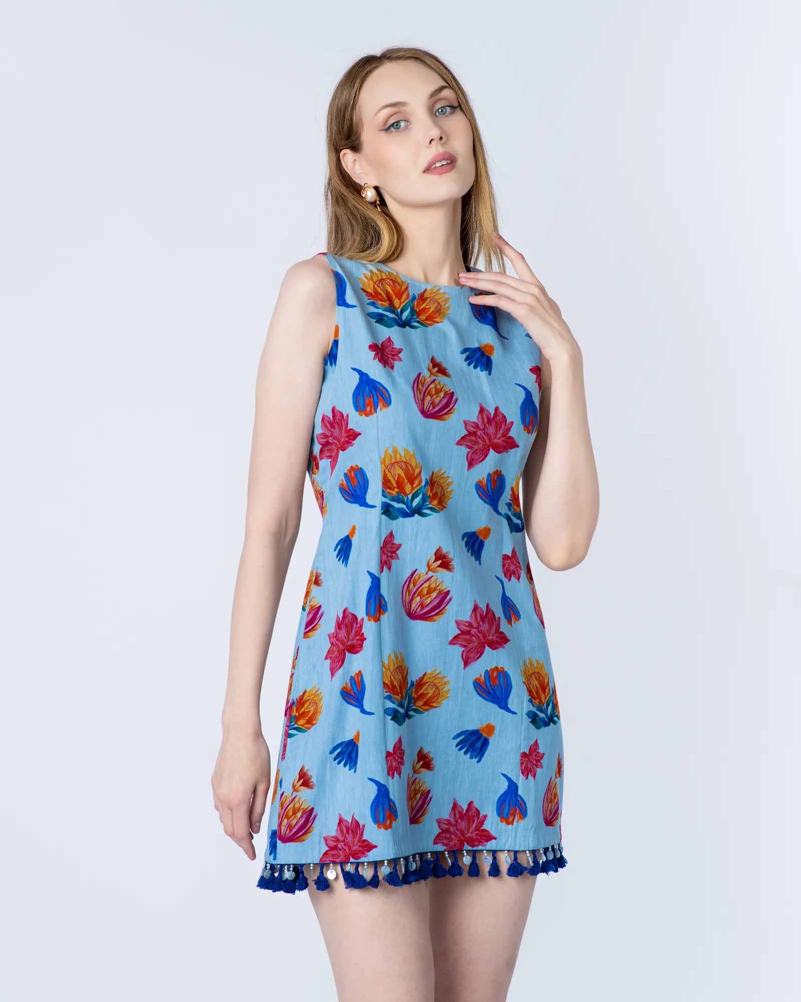 Blue Floral Dress