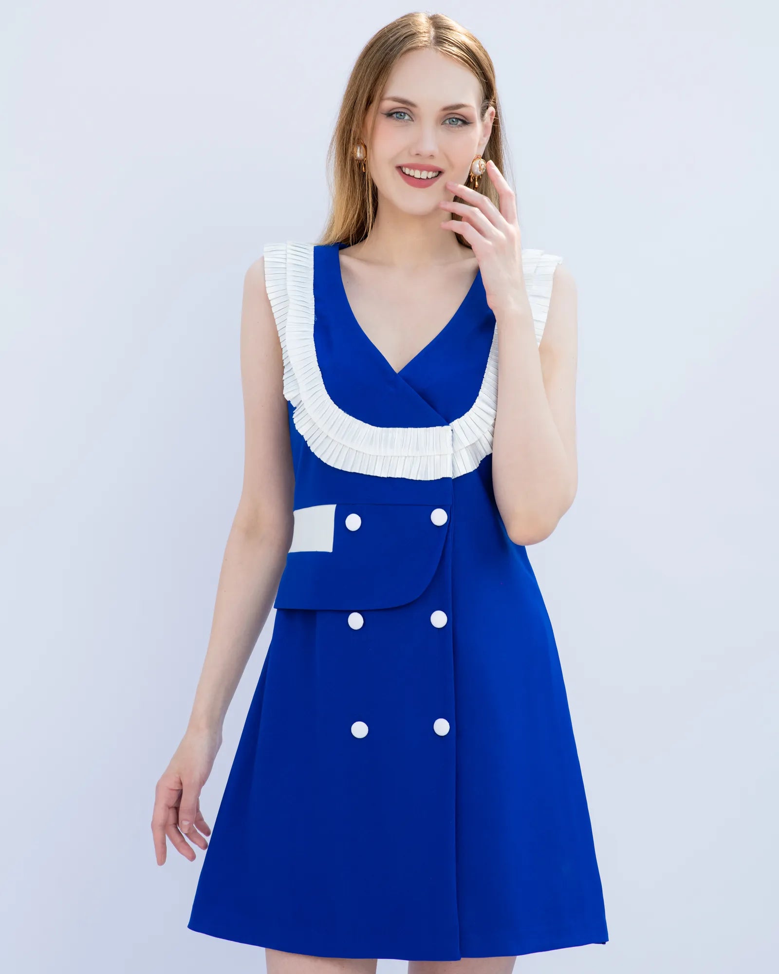 Blue White Dress
