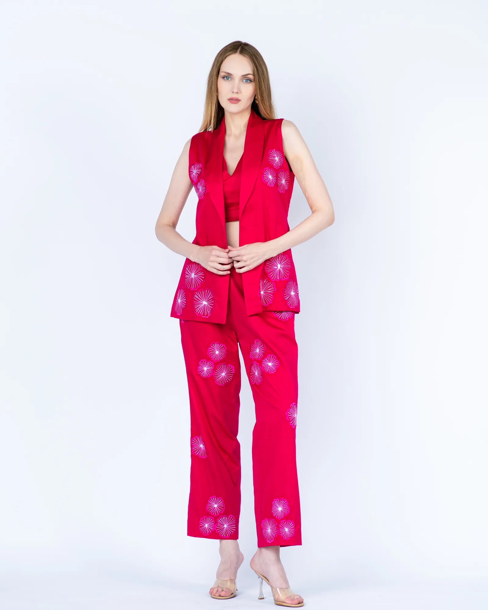 Fuchsia Floral Statement Suit