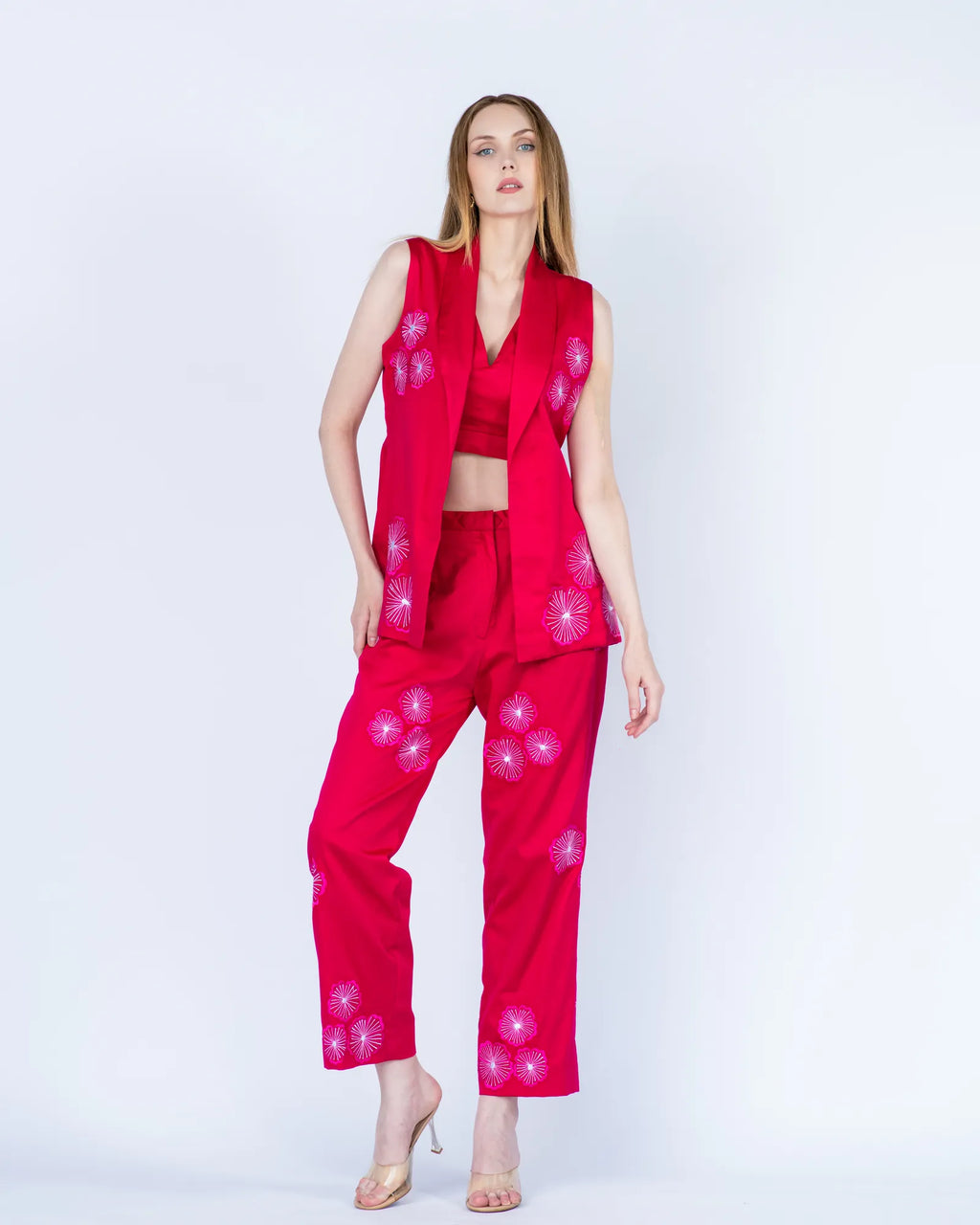 Fuchsia Floral Statement Suit