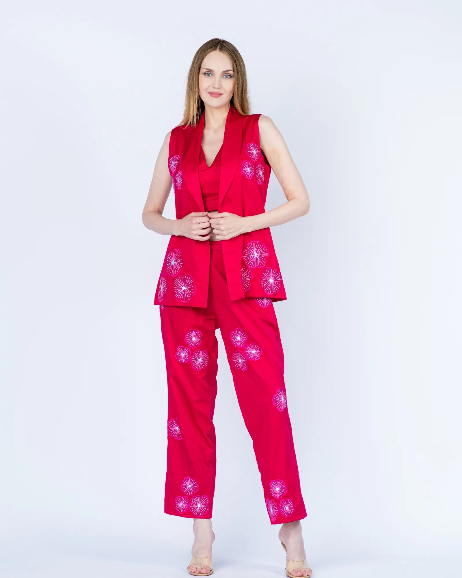 Fuchsia Floral Statement Suit