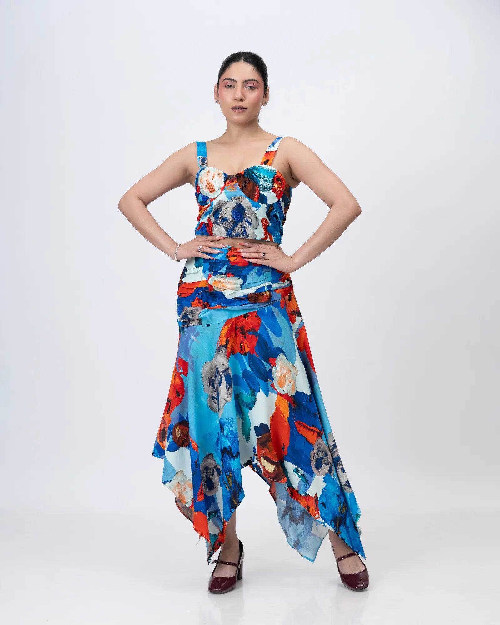 Parade Blanc Bustier and Handkerchief Skirt